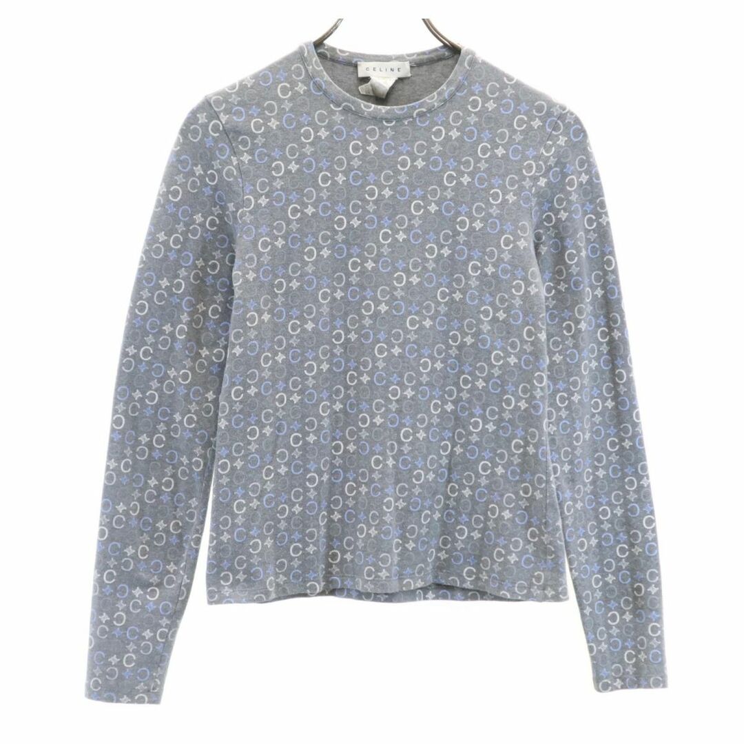 CELINE - セリーヌ イタリア製 総柄 長袖 シャツ L グレー系 CELINE - セリーヌ イタリア製 総柄 長袖 シャツ L グレー系