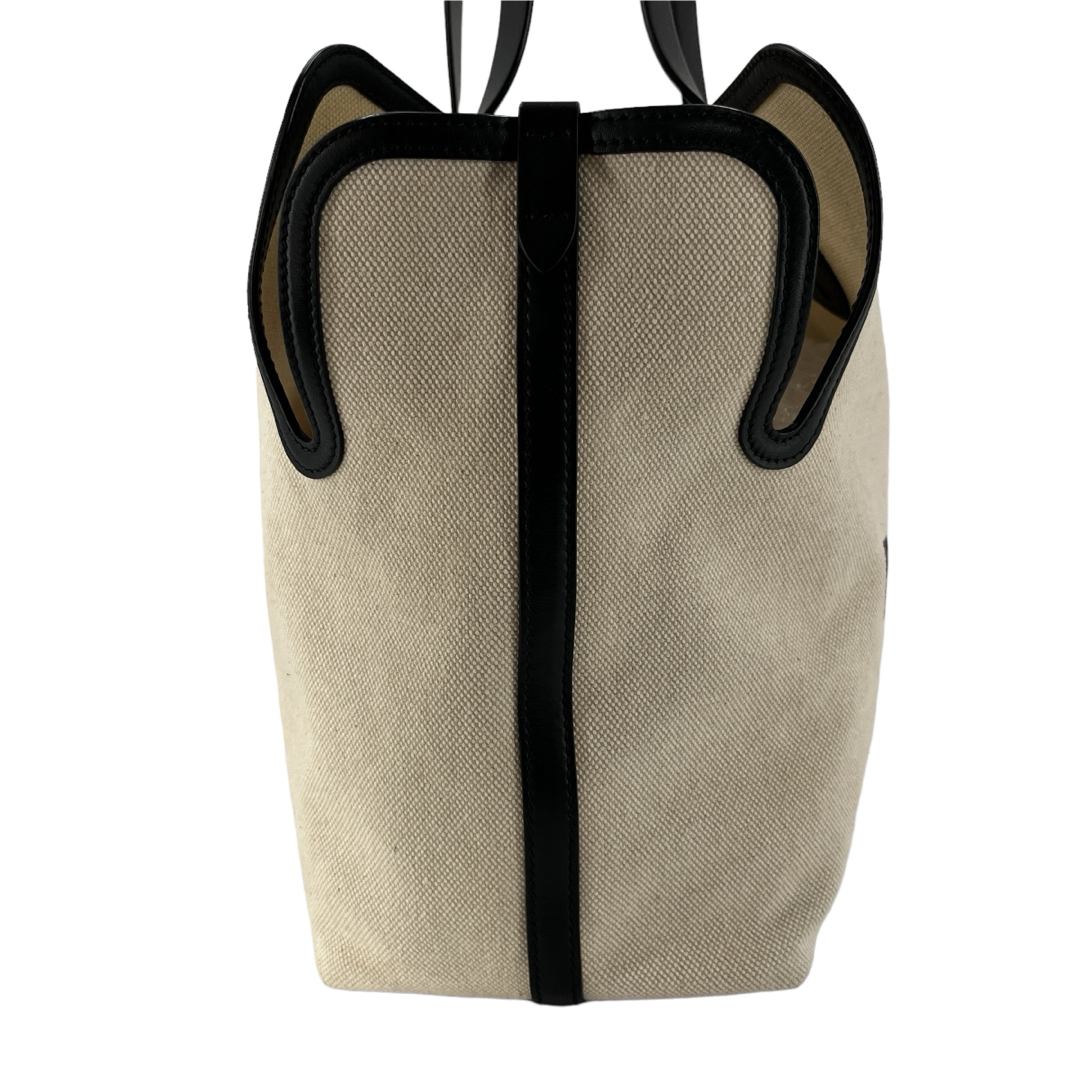 Burberry トリムトートバッグミディアムソフトコットンキャンバス Burberry トリムトートバッグミディアムソフトコットンキャンバス