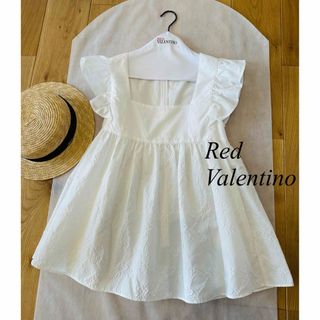 RED VALENTINO - RED VALENTINO♡ 2022年 ペプラムジャガードトップス