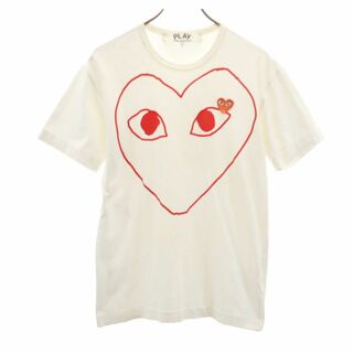 プレイコムデギャルソン 2010年 日本製 プリント 半袖 Tシャツ L ホワイト PLAY COMME des GARCONS メンズ(Tシャツ/カットソー(半袖/袖なし))
