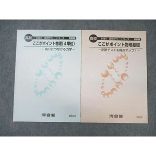 WP02-108 河合塾 高校グリーンコース ここがポイント物理/基礎 定期テストも得点アップ 状態良品 2020 計2冊 11s0C(語学/参考書)