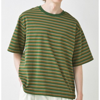 オーバーサイズ マルチボーダー ショートスリーブTシャツ (Tシャツ/カットソー(半袖/袖なし))