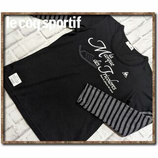 ルコックスポルティフ(le coq sportif)のルコックスポルティフ　重ね着風長袖Tシャツ　黒(Tシャツ(長袖/七分))