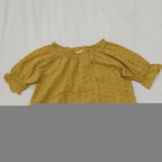 コルザ(COLZA)の半袖ハンチングブラウス 黄色+ミニスカート フェリシモ ベージュ M 2点セット(Tシャツ(半袖/袖なし))