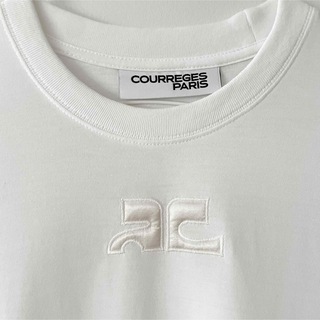 クレージュ(Courreges)の美品 courreges クレージュ ロゴ Tシャツ ワンピース 長袖 S(ロングワンピース/マキシワンピース)