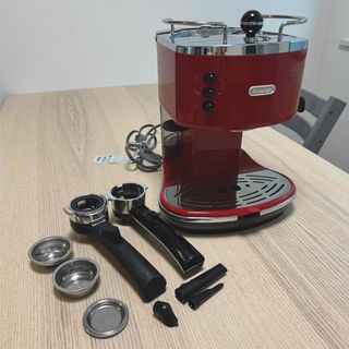 デロンギ(DeLonghi)のデロンギ iconaコレクション エスプレッソ・カプチーノメーカー レッド(エスプレッソマシン)