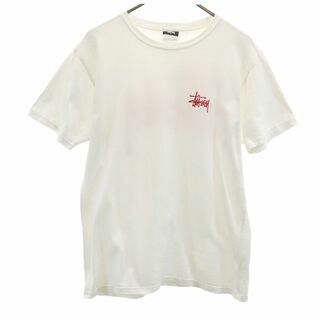 ステューシー(STUSSY)のステューシー バックプリント 半袖 Tシャツ S ホワイト STUSSY メンズ(Tシャツ/カットソー(半袖/袖なし))