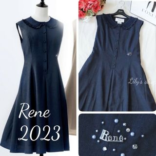 ルネ(René)のルネ2023♡ドット襟　ワンピース(ひざ丈ワンピース)