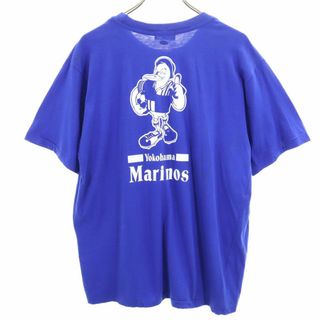 横浜マリノス サッカー 半袖 Tシャツ LL ブルー 横浜マリノス ファンクラブ メンズ(Tシャツ/カットソー(半袖/袖なし))