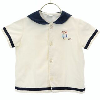 ベビーディオール 日本製 半袖 シャツ 95 ベージュ系 baby Dior キッズ(ブラウス)
