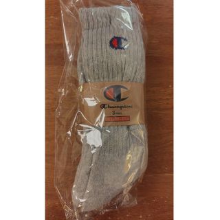 チャンピオン(Champion)のChampion ハイソックス ３足組25-27　グレー　新品(ソックス)