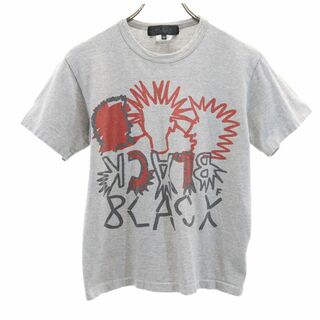 ブラックコムデギャルソン(BLACK COMME des GARCONS)のブラックコムデギャルソン 2015年 日本製 1Q-T004 プリント 半袖 Tシャツ M グレー系 BLACK COMME des GARCONS メンズ(Tシャツ/カットソー(半袖/袖なし))