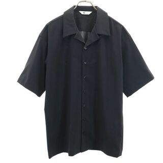SOE - ソーイ 日本製 バックプリント 半袖 オープンカラーシャツ O ブラック soe メンズ
