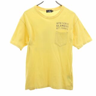 ヒステリックグラマー(HYSTERIC GLAMOUR)のヒステリックグラマー 日本製 半袖 Tシャツ XS イエロー系 HYSTERIC GLAMOUR ポケT メンズ(Tシャツ/カットソー(半袖/袖なし))
