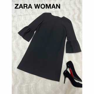 ザラ(ZARA)のZARA WOMAN ザラウーマン  ワンピース ブラック XS パーティー(ミニワンピース)