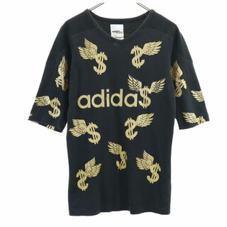 アディダス(adidas)のアディダス 総柄 半袖 Tシャツ M ブラック系 adidas メンズ(Tシャツ/カットソー(半袖/袖なし))