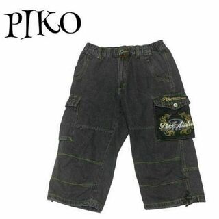 ピコ(PIKO)のピコ☆90s ワイド デニム カーゴ ハーフ バギーパンツ ショーツ 刺繍(ショートパンツ)
