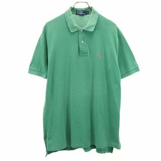 ポロバイラルフローレン 半袖 鹿の子 ポロシャツ L グリーン Polo by Ralph Lauren メンズ(ポロシャツ)