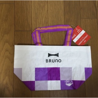 BRUNO - ブルーノ ランチトートバッグ  ホワイト×パープル （新品・未使用・非売品）