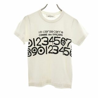 コムデギャルソン(COMME des GARCONS)のコムデギャルソン プリント 半袖 Tシャツ ホワイト COMME des GARCONS レディース(Tシャツ(半袖/袖なし))