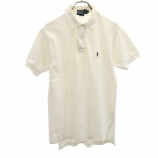 ポロバイラルフローレン 半袖 ポロシャツ S 白 Polo by Ralph Lauren 鹿の子地 メンズ(ポロシャツ)