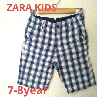 ザラキッズ(ZARA KIDS)の【匿名配送】ZARA KIDS　キッズ ハーフパンツ　半ズボン　チェック　130(パンツ/スパッツ)