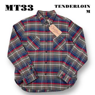 テンダーロイン(TENDERLOIN)の人気品！ TENDERLOIN 長袖 シャツ フランネル チェック ネイビー M(シャツ)