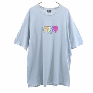 ステューシー(STUSSY)のステューシー 半袖 Tシャツ XL ブルーグレー系 STUSSY メンズ(Tシャツ/カットソー(半袖/袖なし))