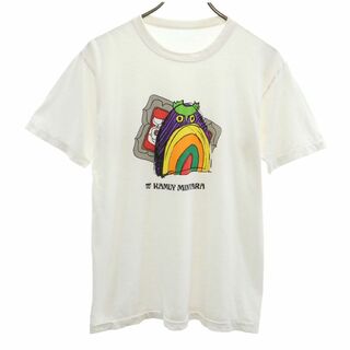日本製 プリント 半袖 Tシャツ ホワイト メンズ(Tシャツ/カットソー(半袖/袖なし))
