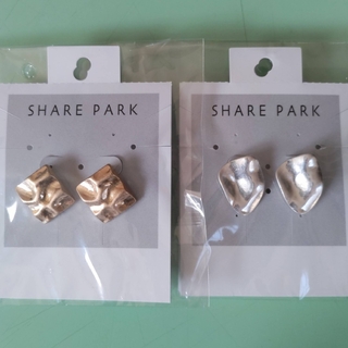 シェアパーク(SHARE PARK)の【未使用品】SHARE PARK☆シェアパーク ピアス /ゴールド・シルバー(ピアス)