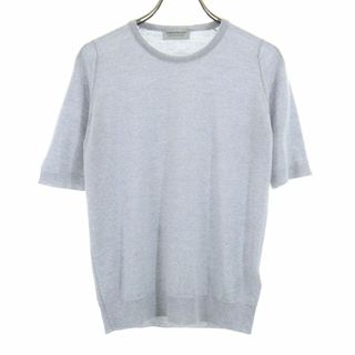 ジョンスメドレー(JOHN SMEDLEY)のジョンスメドレー イギリス製 半袖 毛 Tシャツ S グレー JOHN SMEDLEY ニット レディース(Tシャツ(半袖/袖なし))