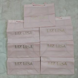 リズリサ(LIZ LISA)のショッパー ショップバッグ リズリサ ピンク 7枚 まとめ売り バラ売り可(ショップ袋)