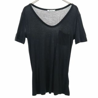 アレキサンダー ワン 半袖 Tシャツ XS ブラック ALEXANDER WANG ポケT メンズ(Tシャツ/カットソー(半袖/袖なし))