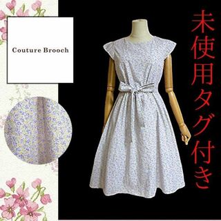 Couture Brooch - 【未使用タグ付き】クチュールブローチ　小花柄ワンピース　手洗い　Ⅼ　春夏