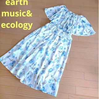 アースミュージックアンドエコロジー(earth music & ecology)のearth シフォン カットソー パンツ 上下セット M～Ｌくらい セットアップ(その他)