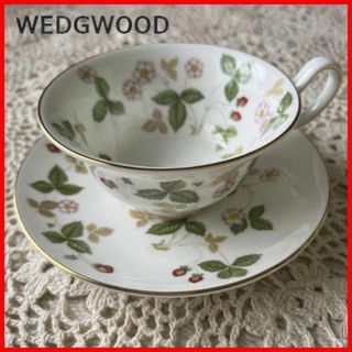 ウェッジウッド(WEDGWOOD)のWEDGWOOD✨ウェッジウッド ワイルドストロベリー ティーカップ&ソーサ(食器)