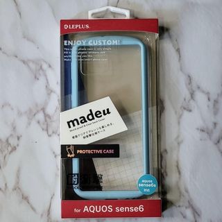 AQUOSsense6/sense6s  クリアケース　　ライトブルー　 　新品(Androidケース)