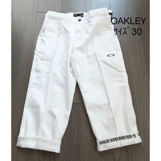 オークリー(Oakley)の新品 OAKLEY オークリー 7分丈クロップドゴルフパンツ UPF50 白30(ウエア)