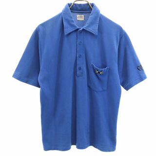 テンダーロイン(TENDERLOIN)のテンダーロイン 半袖 鹿の子 ポロシャツ S ブルー TENDERLOIN メンズ(ポロシャツ)