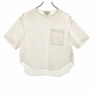 スリーワンフィリップ リム 半袖 カットソー  ホワイト系 3.1 Phillip Lim 肩ファスナー レディース(カットソー(半袖/袖なし))