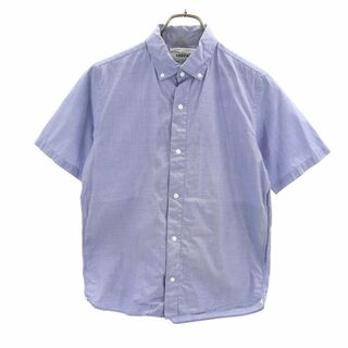 ヤエカ(YAECA)のヤエカ 日本製 半袖 ボタンダウンシャツ S ブルー系 YAECA レディース(シャツ/ブラウス(半袖/袖なし))