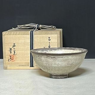 近藤豊 古三島茶碗 共箱 三島茶碗 抹茶碗 茶道具【k3009】(陶芸)