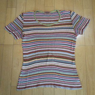 ミッソーニ(MISSONI)のミッソーニ オレンジタグ イタリア製マルチカラー Tシャツ レーヨン100%(Tシャツ(半袖/袖なし))