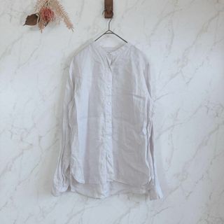 MUJI (無印良品) - 【L】無印良品 MUJI シャツ 長袖 薄手 パープル