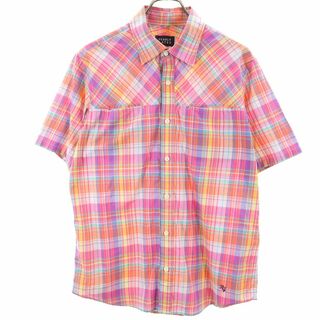 パーリーゲイツ(PEARLY GATES)のパーリーゲイツ 日本製 ゴルフ 半袖 チェックシャツ 5 ピンク系 PEARLY GATES メンズ(シャツ)