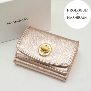 ハシバミ(Hashibami)のHashibamiミニウォレット ゴールデンタイガーアイ ピンクゴールド 別注(財布)