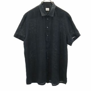 アルマーニ コレツィオーニ(ARMANI COLLEZIONI)のアルマーニコレッツォーニ 半袖 シャツ XL ブラック ARMANI COLLEZIONI メンズ(シャツ)