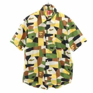 アベイシングエイプ(A BATHING APE)のアベイシングエイプ 日本製 総柄 半袖 シャツ M A BATHING APE メンズ(シャツ)