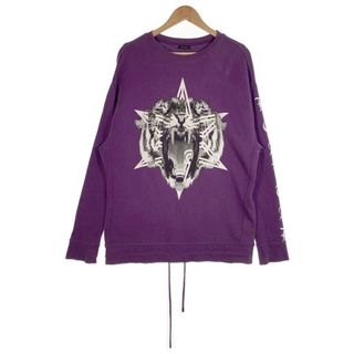 マルセロブロン(MARCELO BURLON)のMARCELO BURLON マルセロバーロン タイガープリント スウェットトレーナー パープル Size XS(スウェット)