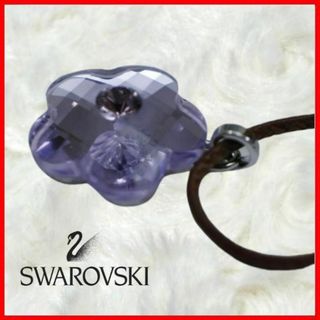 スワロフスキー(SWAROVSKI)の超美品♬✨ SWAROVSKI✨スワロフスキーネックレス チョーカー 花 紫(ネックレス)